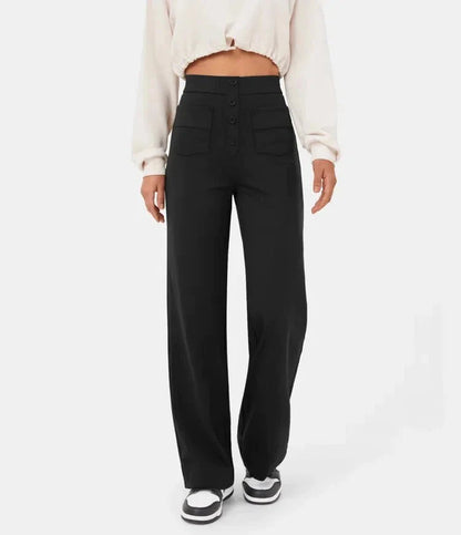 Aurélien | Elastische Casual-Hose mit hoher Taille für Damen